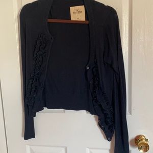 Navy blue button down sweater!